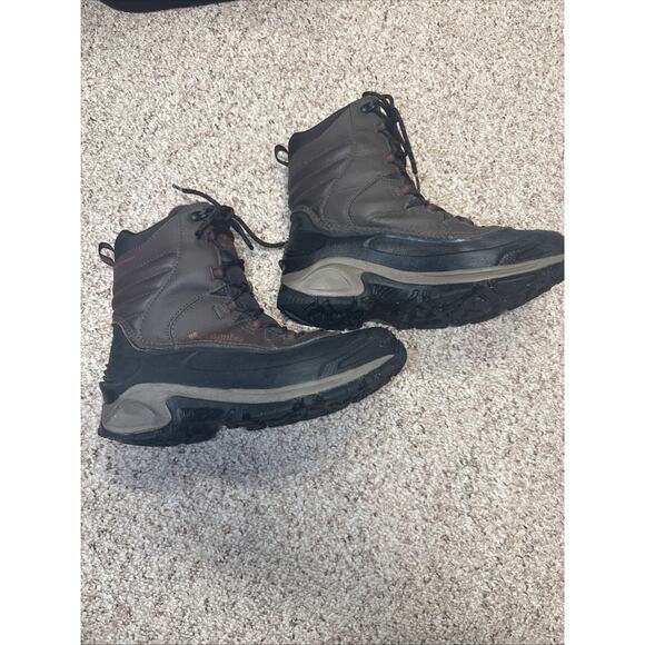 MENS Columbia Bugaboot III Waterproof Leather Winter Boots Sz 8 Brown BLK - Picture 6 of 8